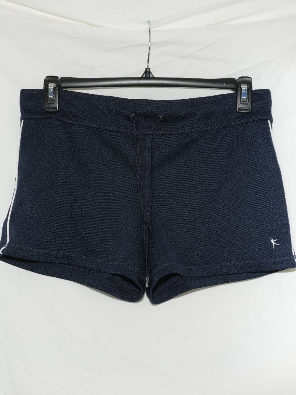 LNC Exercise Running Ventilated Drawstring Waist Athletic Shorts Dark Blue